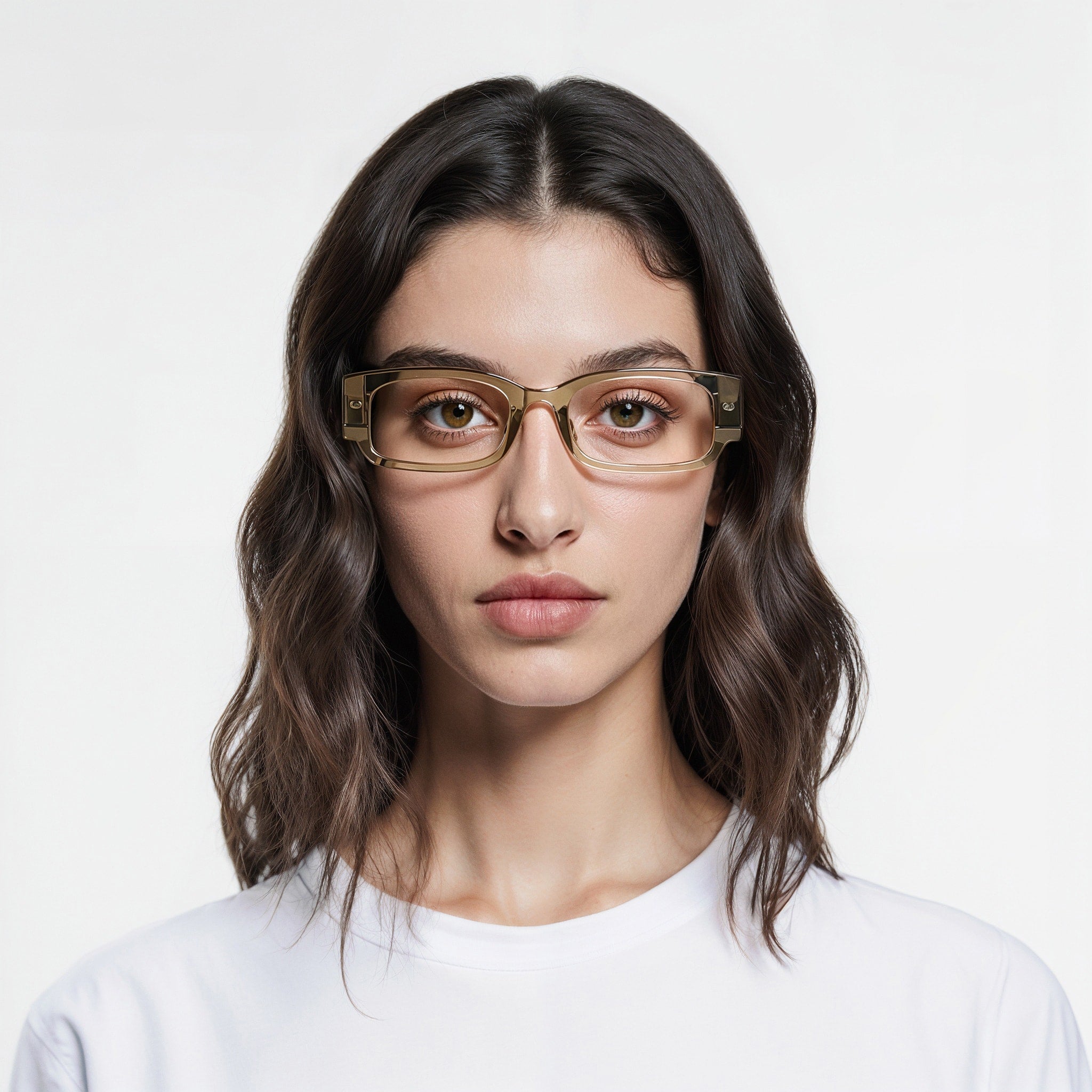 Brille mit rechteckigem Rahmen-5
